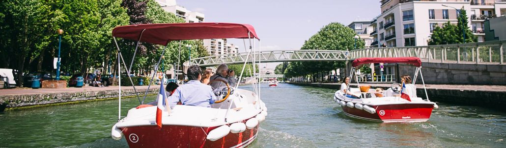 Bateaux en balade sur le Canal de l'Ourcq