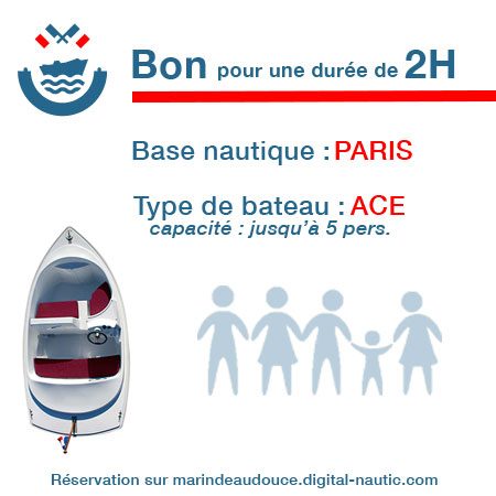 Bon cadeau pour un bateau type Ace pour une durée de 2H